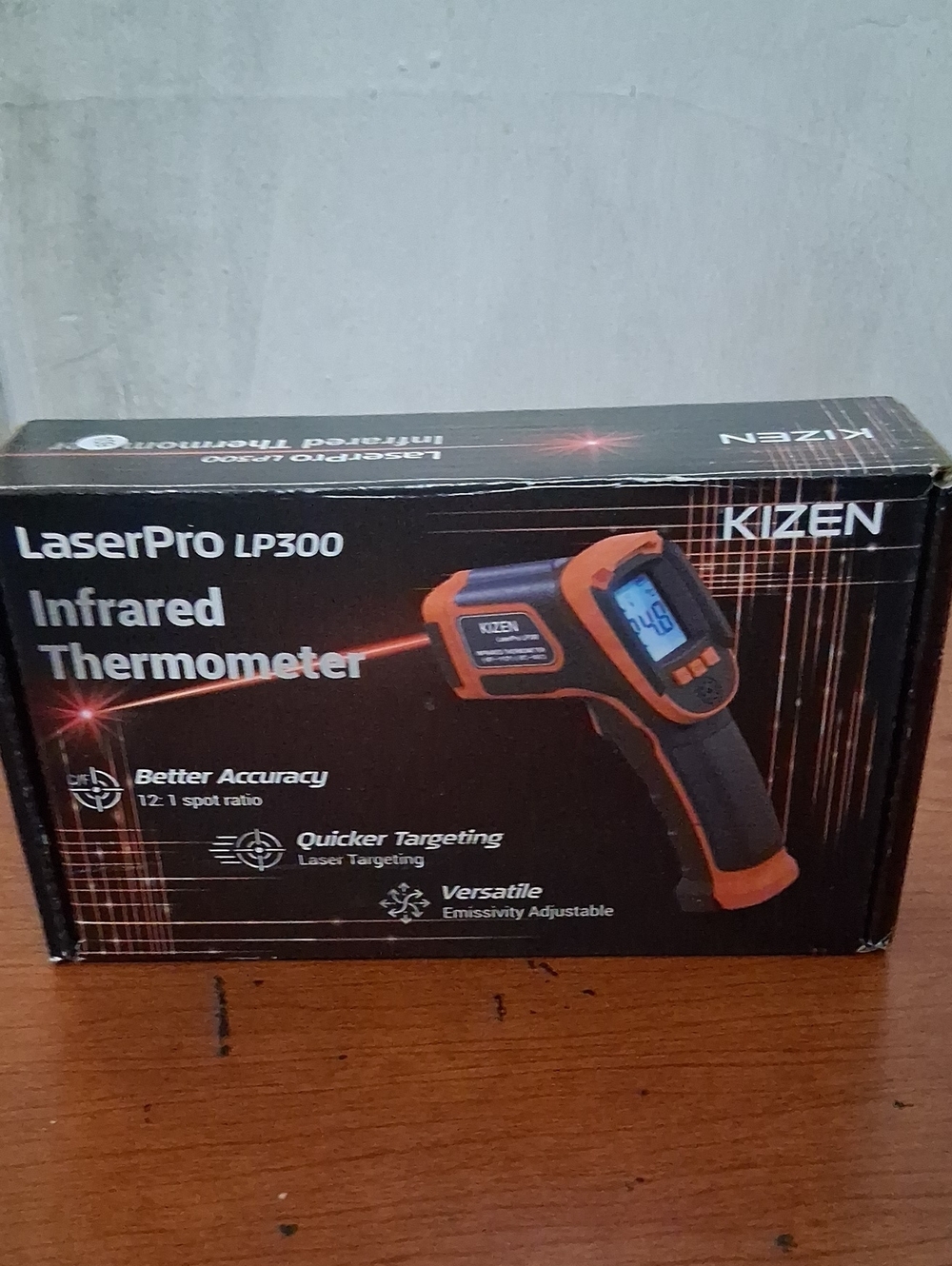 As Is KIZEN LaserPro LP300 Infrared Thermometer - Black & Orange